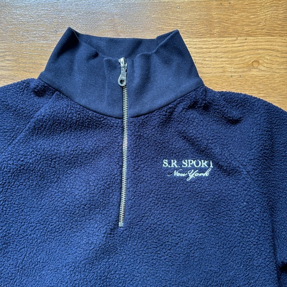 Sporty & Rich Sherpa Quarter Zip Pullover - Picture 6 of 6